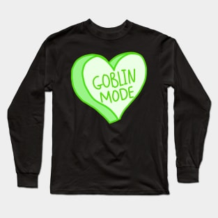 Green Heart Goblin Mode Long Sleeve T-Shirt